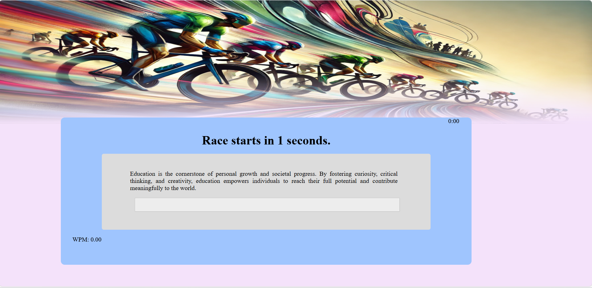 Type racer program